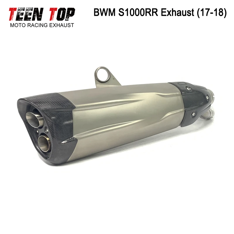 For BMW S1000RR Exhaust 2017 2018 Steel Motobike S1000 RR Connect To Original Muffler Escape Moto Bike Elbow