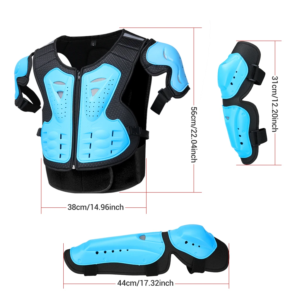 Men's Motorcycle Armor Vest Elbow Knee Pads Wear-Resistant Motocross Full Body Armor Anti-Fall Motorbike Racing Riding Clothing