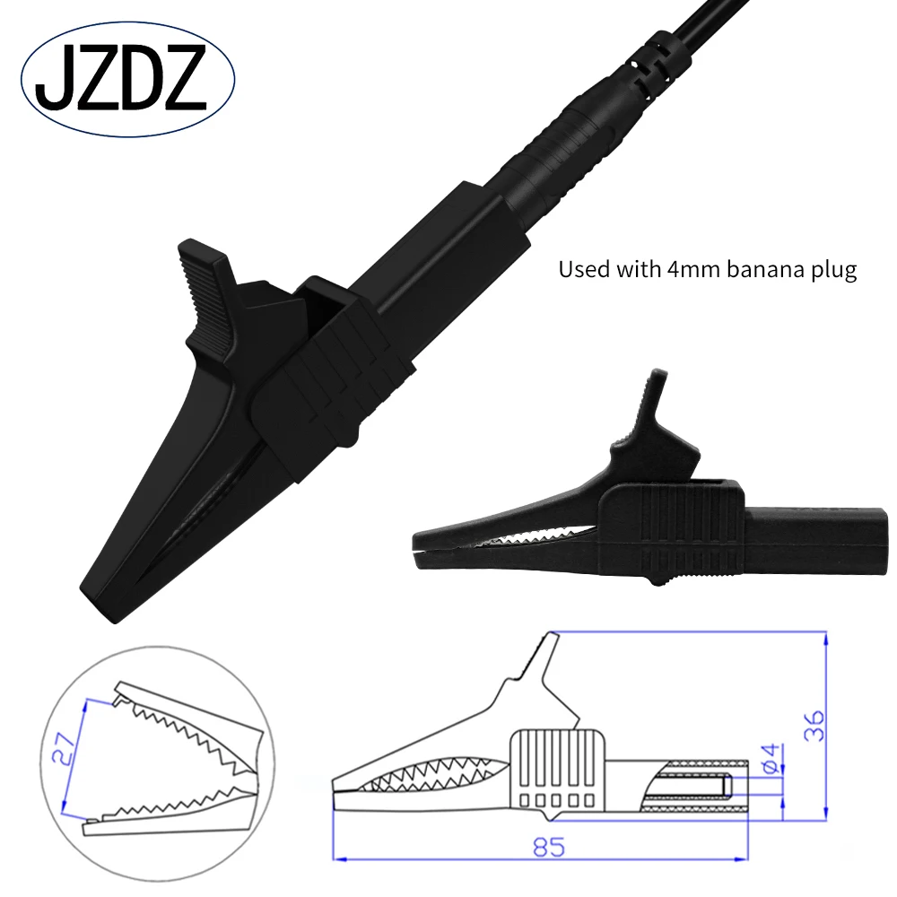 Imagem -05 - Jzdz-electrical Multímetro Test Leads Conjunto com Jacaré Clips Sonda de Perfuração Wire-piercing Gancho Clip Jt0089 Pcs