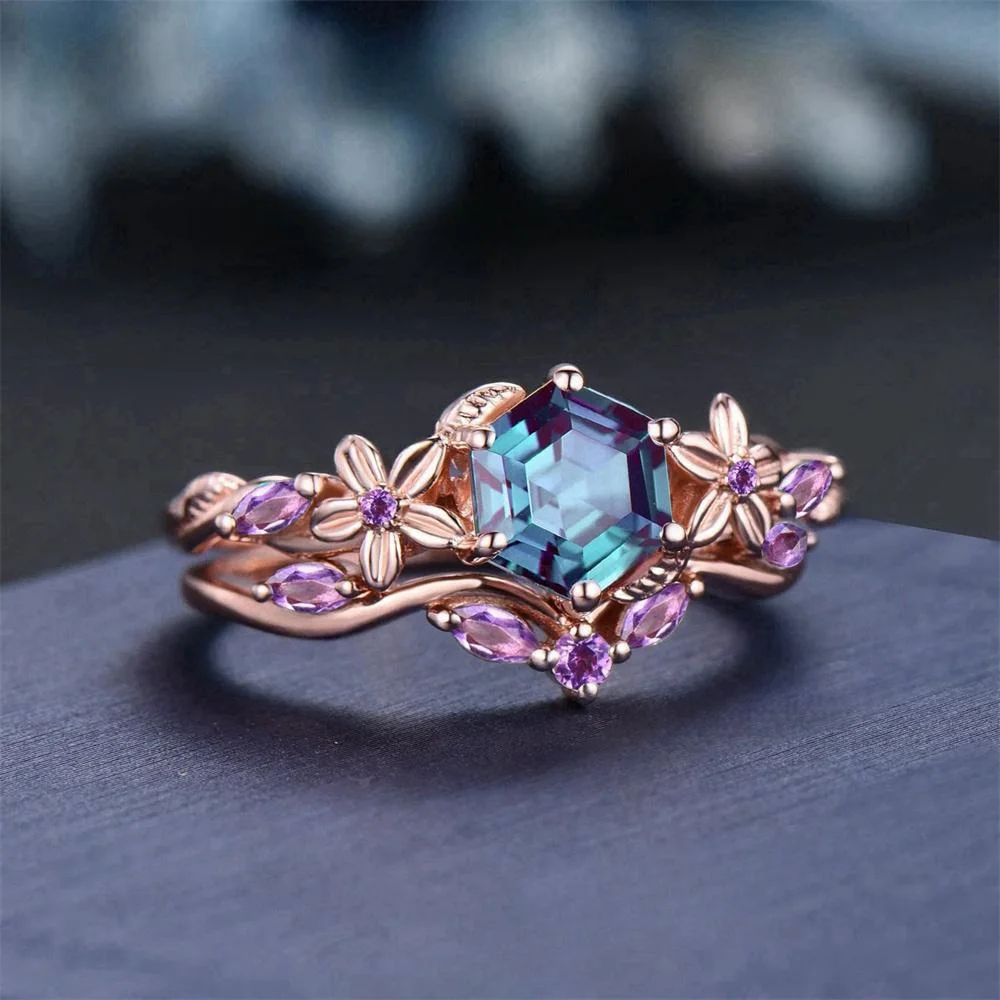 1pc Fashionable Exquisite Gorgeous Flower Vine Ring, Birthday Gift Christmas Gift for Family and Friends Anniversary Party Gifts