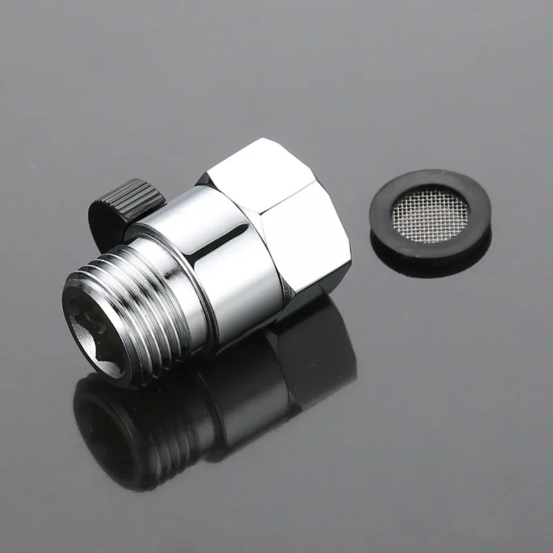 

Bathroom Shower Brass Junction Water Flow Control Valve Straight through Shu -off Angle Bath Tap Accessory