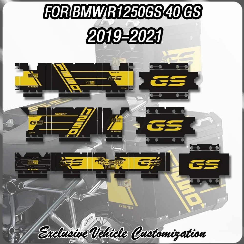 

Для BMW 2019-2021 R1250GS 40 GS тройной черный приключенческий мотоцикл модифицированная алюминиевая коробка набор наклеек