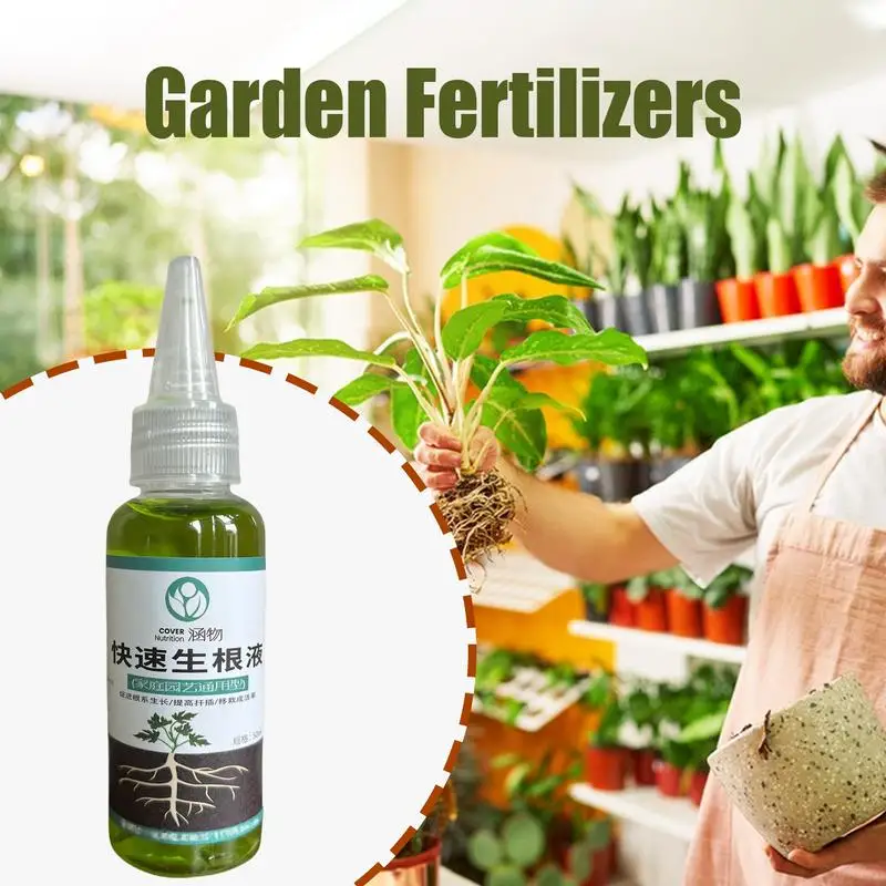 

Organic Hydroponic Nutrients 50ml Plant Fertilizer Liquid For Indoor Organic Plant Food All-Purpose Rooting Solution Root