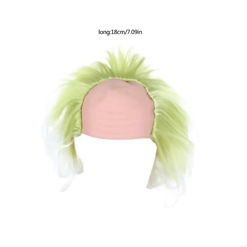 50le parrucca verde con pagliaccio calvo calvo Halloween party parrucche verdi omber wavy parrucca parrucca per donne doni da