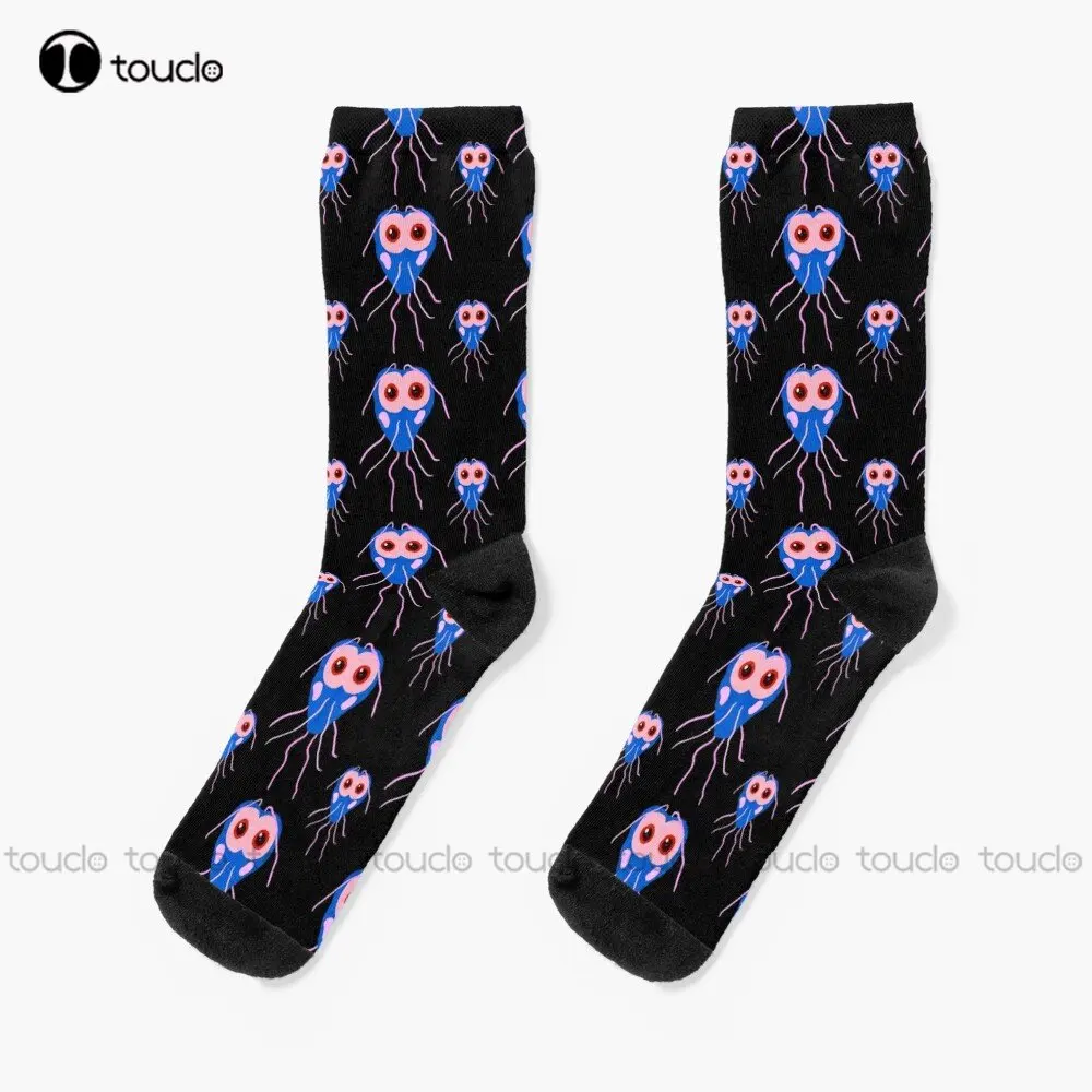 Giardia Cute Microbes Adorable Bacteria Socks Women Workout Sockss Personalized Custom Unisex Adult Teen Youth Socks Custom Gift