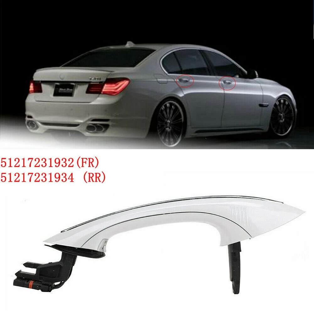 Car Right Front Outer Door Handle with Comfortable Entry with Light for BMW- 5 Series F10 520D 2009-2016 51217231931