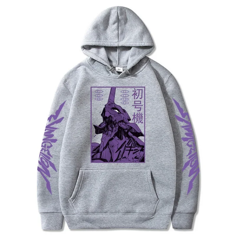 EVANGELION Eva Hoodie Sweatshirt Winter Oversized Thick Long Sleeves Pullover Unisex Fashion Warm Streetwear Hooded Hoodie Gifts