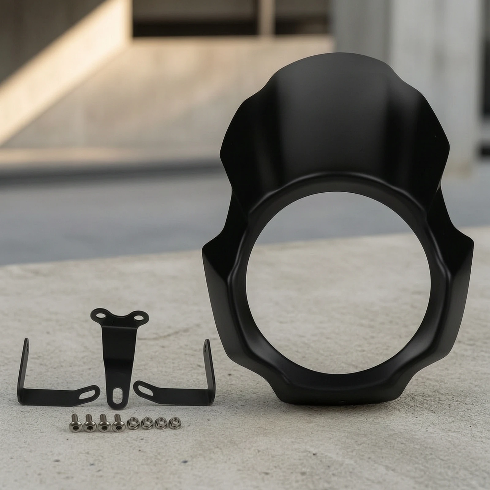 Headlight Cowl Cover Encompassing Motorcycle Headlight Cowl Front Fairing Molded Fairing with Mounting Bracket Direct