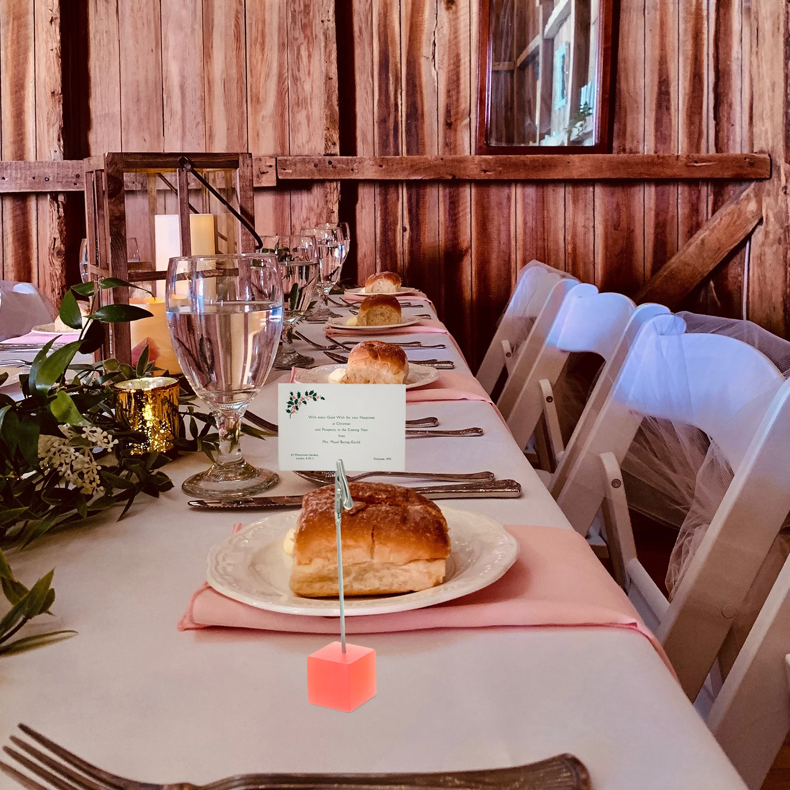 

10Pcs Table Number Stands Cube Base Picture Holders Photo Clips Menu Cards Holder Cube Base Card Holders Card Clip