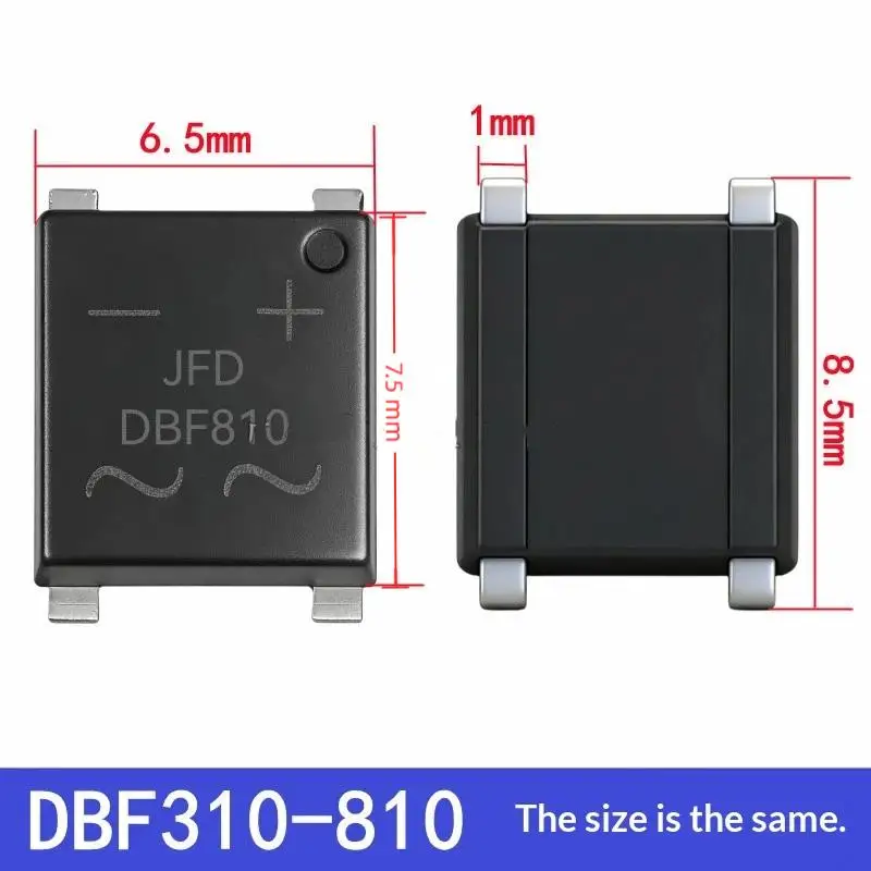 DBF210 DBF310 DBF410 DBF610 DBF810 Rectifier Bridge Bridge Rectifiers Diode 3A 4A 6A 8A 1000V SMD-4 Rectifiers Components