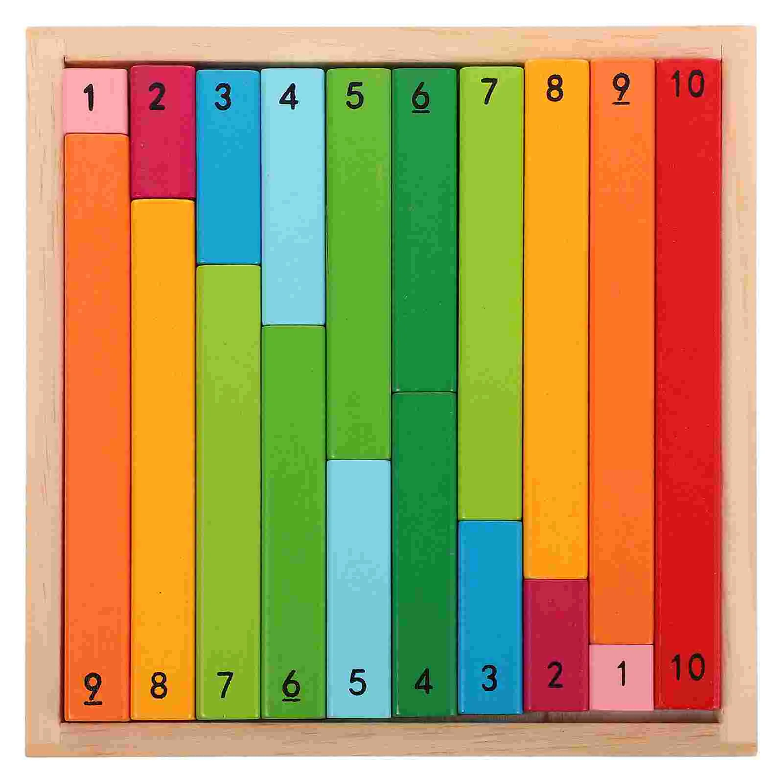 

Math Teaching Aids Toddler Montessori Toys Stick Decimal Counting Blocks Wood Sticks