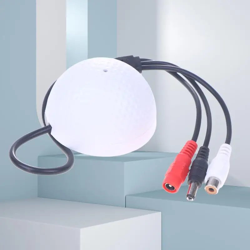 1Pcs For CCTV Surveillance Security IP Camera Built In Preamp Wired Voice Audio Monitoring MIC Sound Pickup Microphone