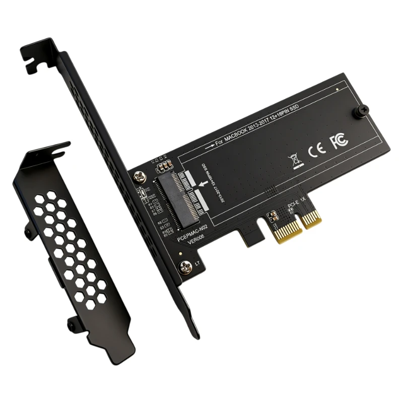 NEW PCIe 1X to MacBook SSD Adapter Expansion Card Support MacBook 2013-2017 A1465 A1466 A1398 A1418 A1502 12+16Pin SSD Converter
