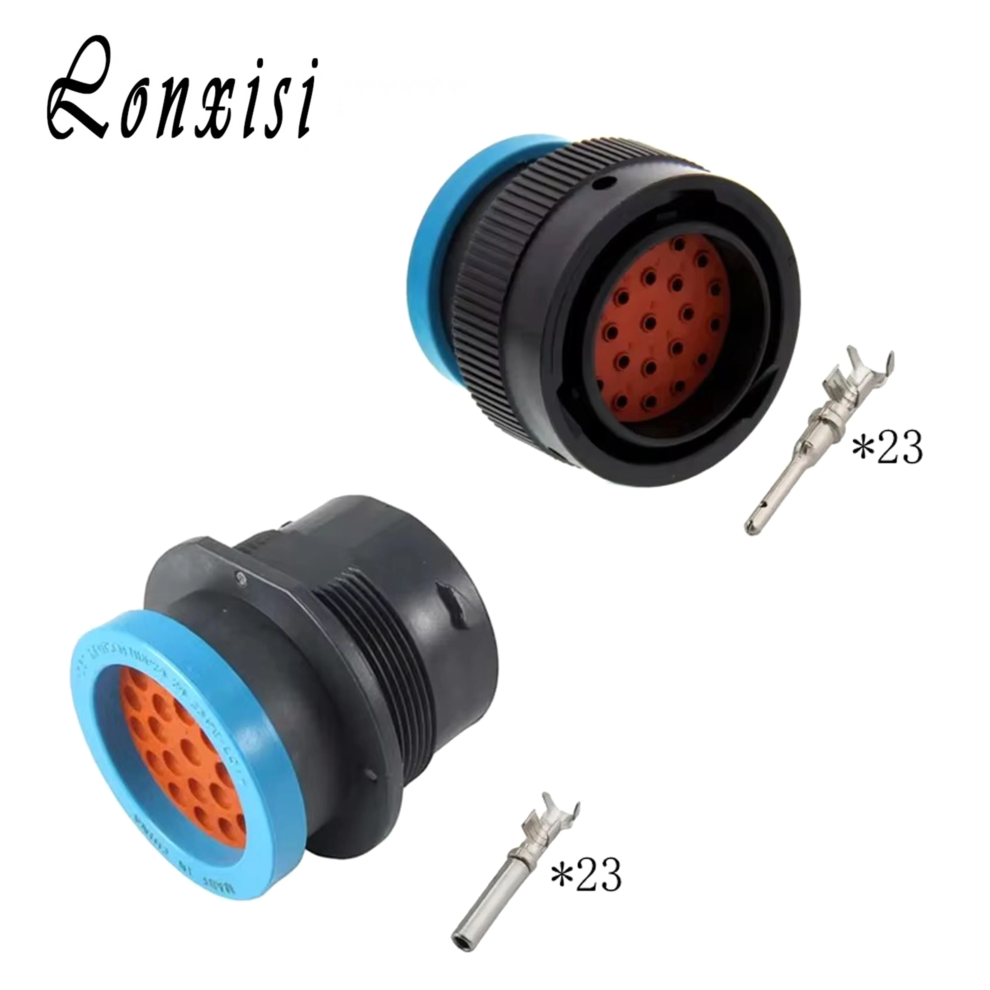 

1 Set 23 Pin HDP24-24-23PE-L017 Original USA Deutsch Black Female Connector HDP26-24-23SE-L017 HDP20 Series Cavities