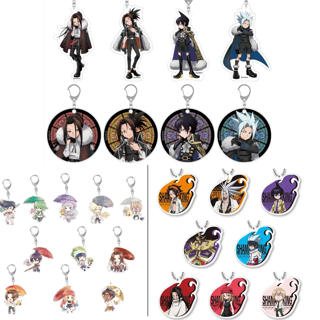 LLavero de Anime figura muñeca Asakura Yoh Hao Hana Horohoro Manta Oyamada llavero acrílico colgante de bolso para regalo
