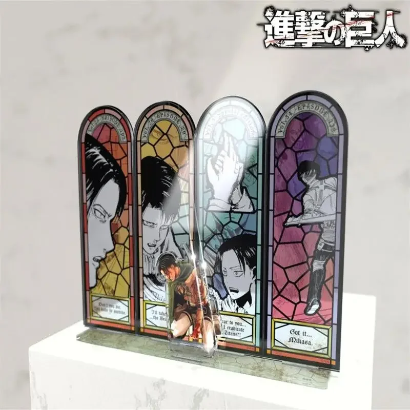 Cool Manga Anime Cosplay Game Stand Eren Jaeger Mikasa·Ackerman Levi·Ackerman Acrylic Figure Standing Model Room Decoration