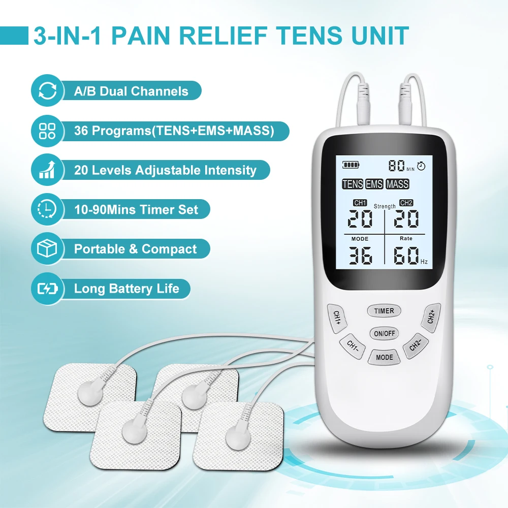 

Цифровой миостимулятор EMS TENS с 36 режимами для массажа тела, аппарат EMS TENS для похудения, акупунктуры и снятия боли