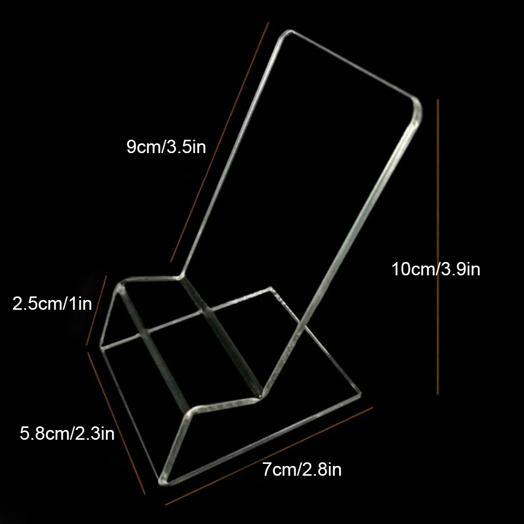 5/10/20 قطعة الاكريليك الهاتف المحمول منضدية رف شفاف الهاتف جبل حامل صغير محمول عرض موقف حامل رفوف للهاتف