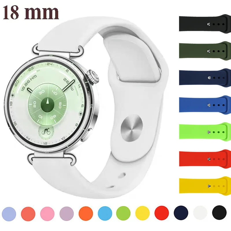 

18mm New Silicone Band for Huawei Watch Gt 6 5 4 41mm Bracelet smartwatch For Garmin Vivoactive 4S/Venu 2s Huawei Watch Gt6 5
