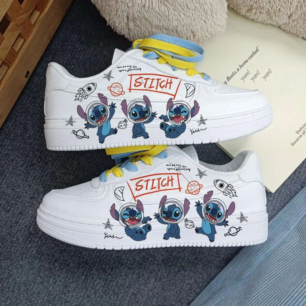 

Kawaii Stitch Cartoon Sneakers Summer Woman Casual Small White Shoes Versatile Korean Version Sports and Travel Running Shoes