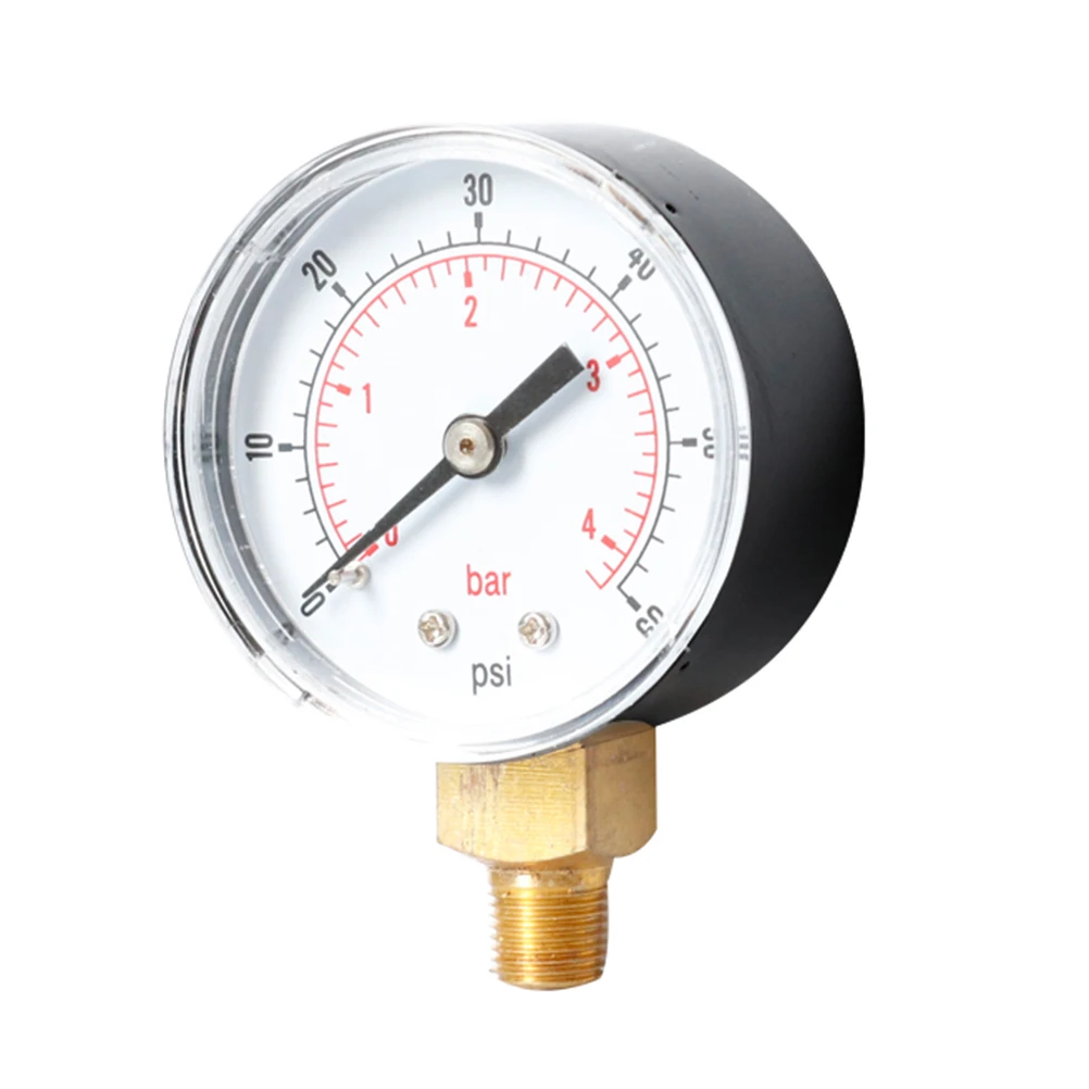 

Pressure Gauge Steel Mini Size Clear Markings 0- 0-60Psi High Precision Npt Air Water Oil Gas Measurement