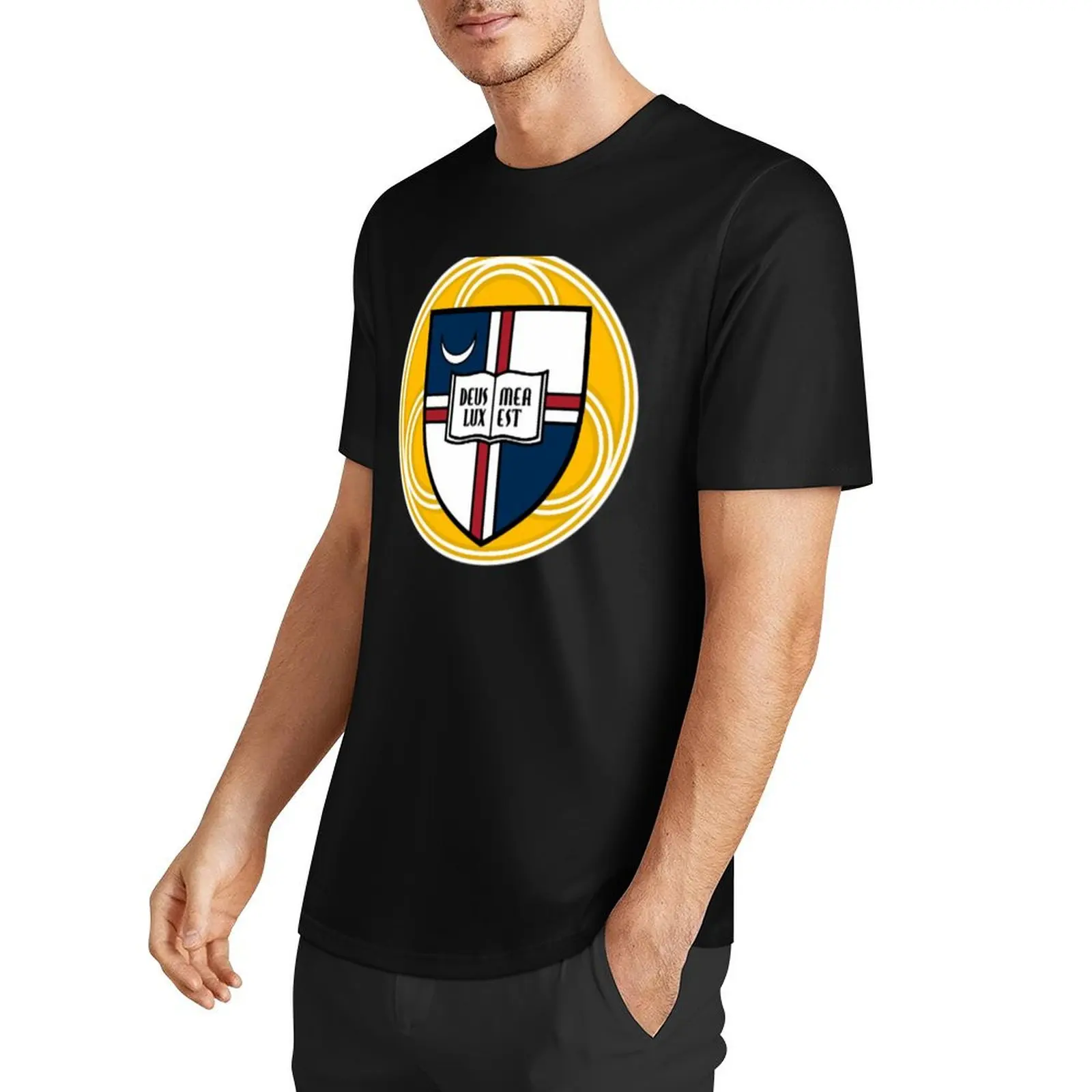 Catholic University Trefoil Roundel T-Shirt customs cute tops graphics aesthetic clothes Men's cotton t-shirt