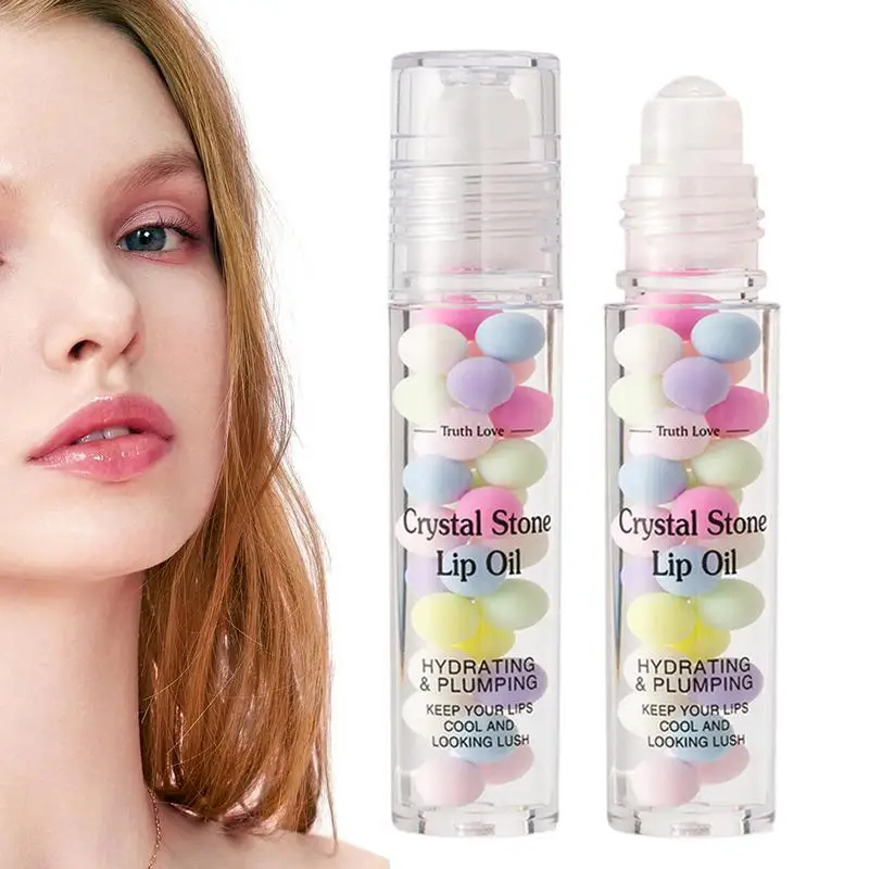 Roll-On Lip Oil Moisturizing And Hydrating Lip Gloss Nourishing Lip Balm Moisturizing Hydrating Non-Sticky Lip Oil Lip Care