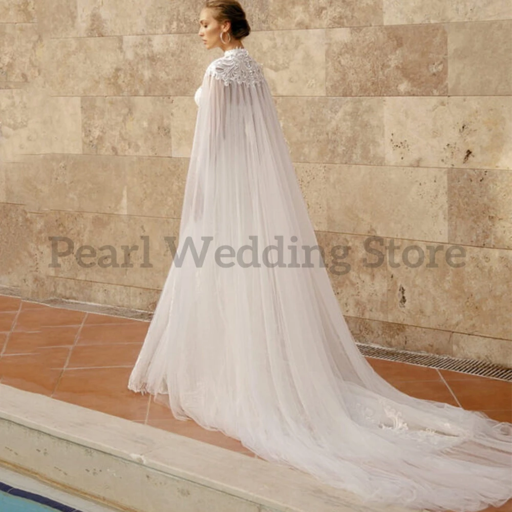 Abito da sposa Cape Sweetheart Mermaid Appliques di fascia alta abiti da sposa in due pezzi abiti da sposa squisiti e splendidi