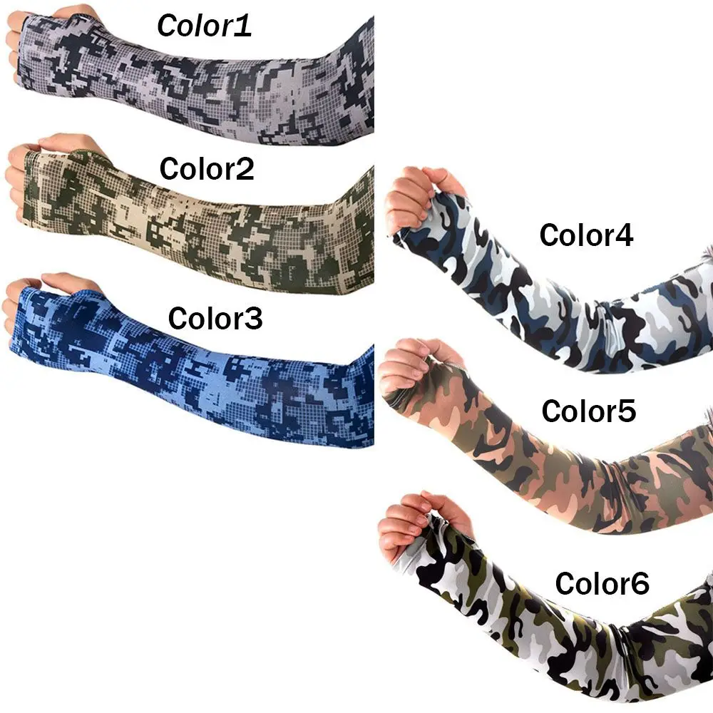 2Pcs Arm Sleeves Warmers Sports Sleeve Sun UV Protection Hand Cover Cooling Warmer Running Fishing Cycling