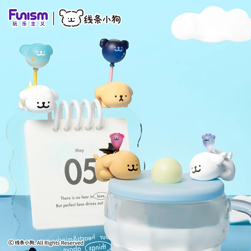 Bolsa ciega de la serie Maltese Fun Line para cachorros, Ángel agachado, figuras originales de Anime, modelo de escritorio para coche, juguetes de decoración, regalo