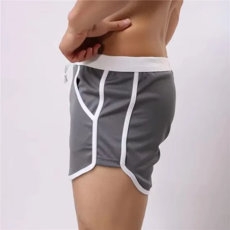 Cross training Summer Mens Brand New Sport Running Shorts Man Shorts Gym Pocket Straps Bodybuilding Male Fitness