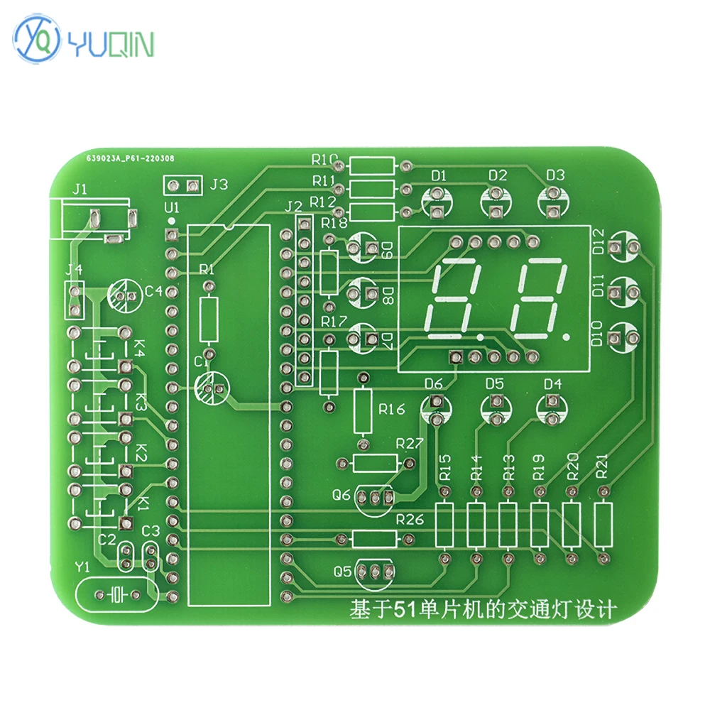 Traffic Signal Light 51 Microcontroller DIY Electronic Kit for Practicing Welding Circuit Board and Assembling Spare Parts