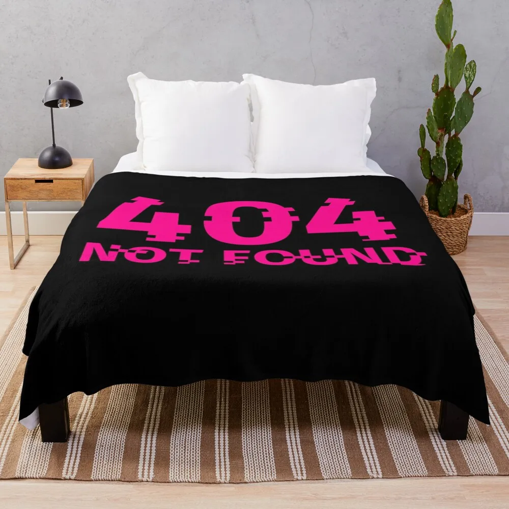 

404 not found Throw Blanket Single Retros Camping Luxury Blankets