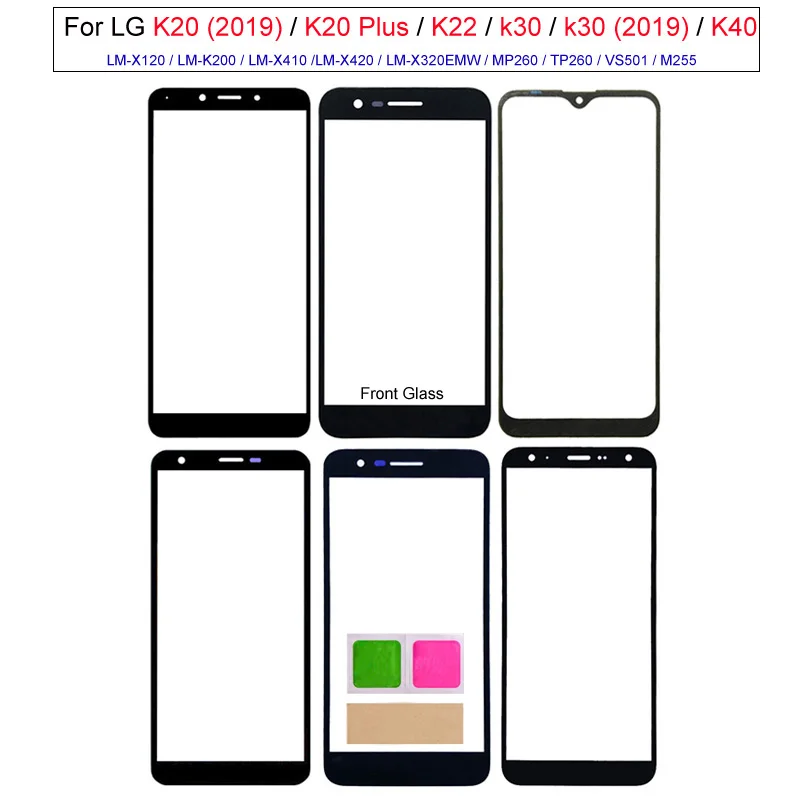 For LG K22 K200 /K20 Plus /K20 (2019) LCD Touch Screen Panel For LG K40/K30 2019 X420 X120 X320 X410 Front Glass Panel