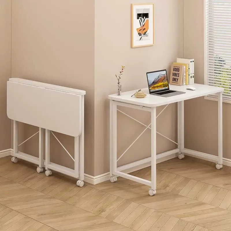 YFY folding table home desk study table simple dining table office computer  rental house makeup  removable