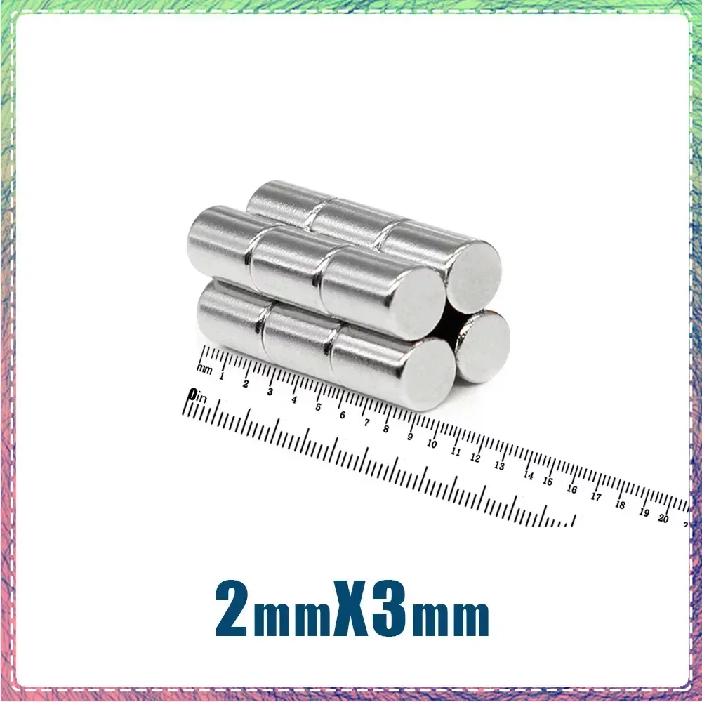 100/200/500/1000Pcs 2x3mm Super Strong Round Disc Blocks Rare Earth Neodymium Magnets Fridge Crafts For Acoustic