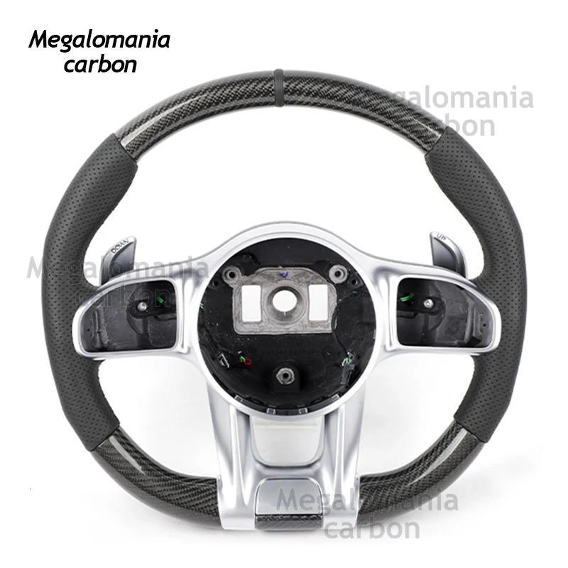 For Mercedes Benz A E S C G Class W205 W204 W212 W211 W213 E300 W218 Old Model Upgrade New Model LED Carbon Fiber Steering Wheel