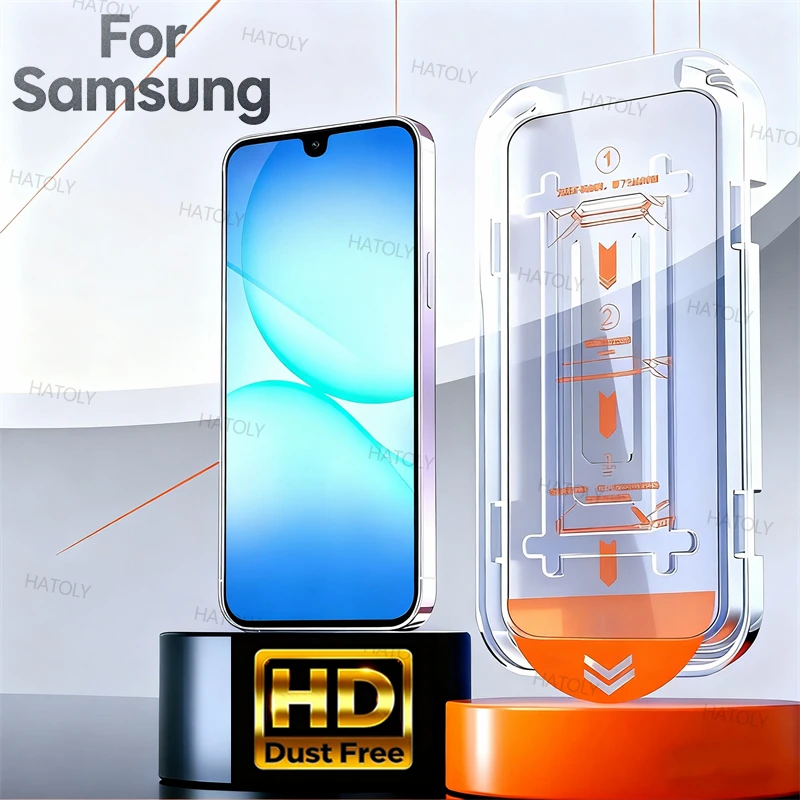 واقي شاشة سهل التركيب وخالي من الغبار لهاتف سامسونج جالاكسي A17 5G من الزجاج المقسى لهاتف سامسونج جالاكسي A17 فيلم هاتف مضاد للخدش #1