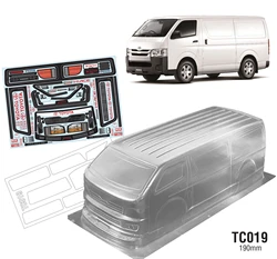 High quality 1/10 Hiace bus RC PC shell body 190mm width Transparent no painted drift body shell for RC hsp hpi trax mst Tamiya