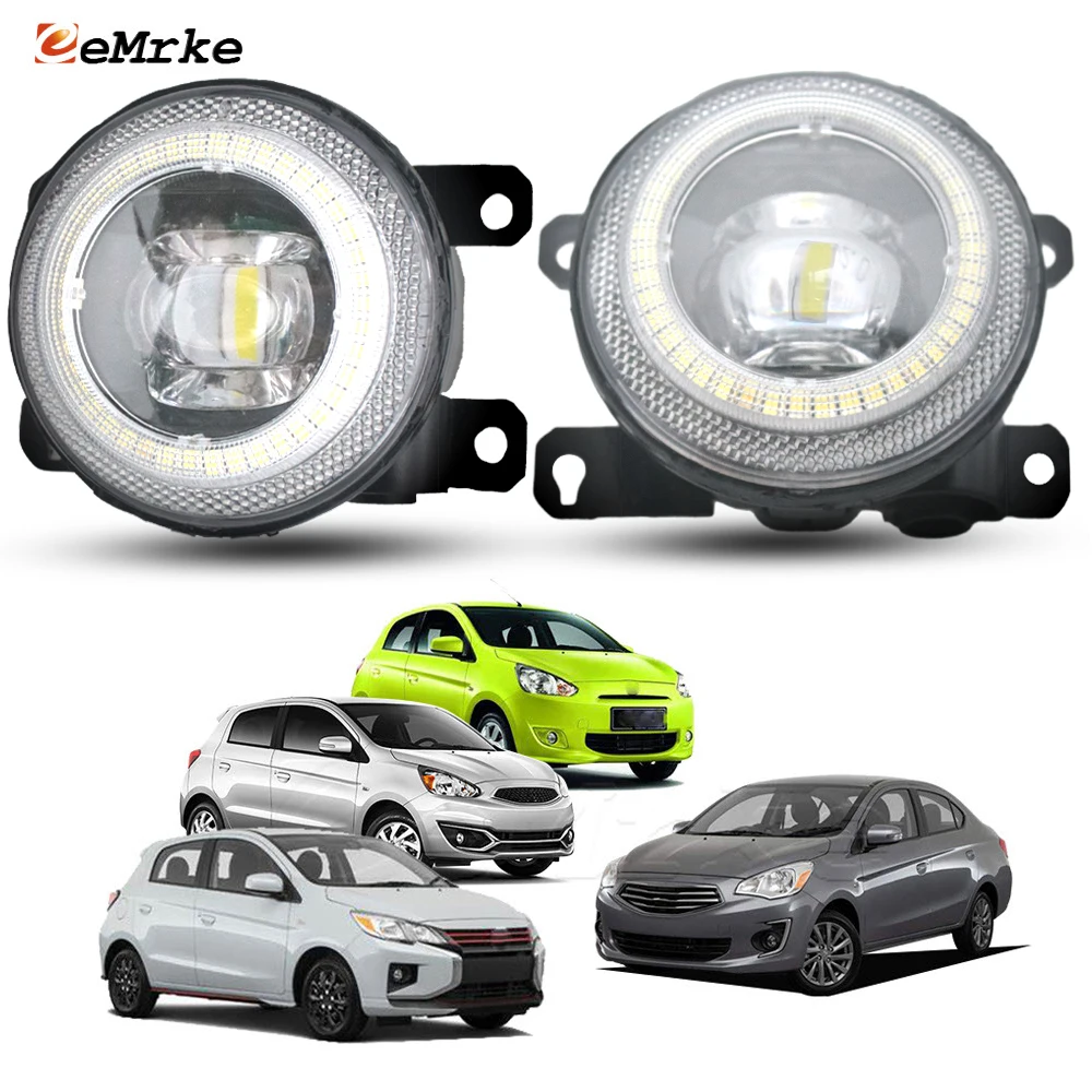 

Upgrade LED Fog Lights 30W for Mitsubishi Space Star Mirage G4 2012 2013 2014 Attitude 2015-2022 Add Angel Eye DRL Accessories