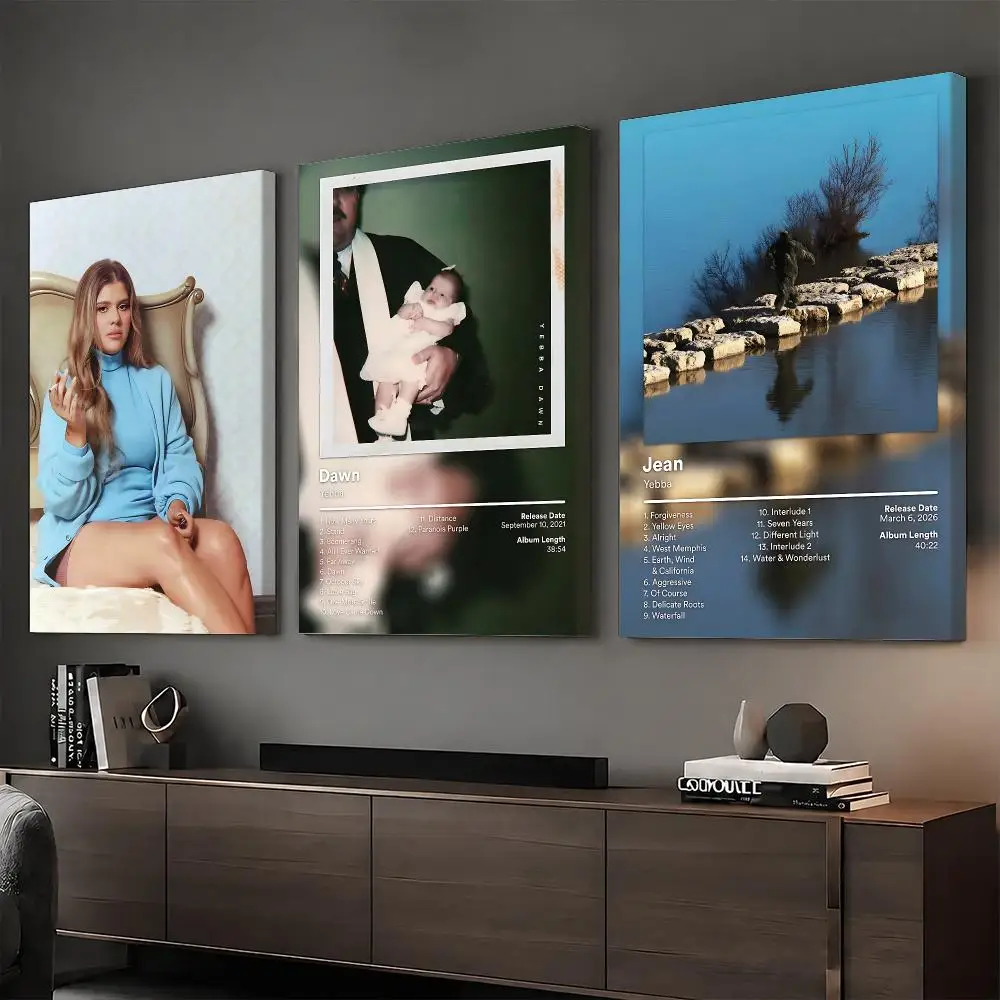 Y-Yebba Rapper Album Painting Calligraphy HD Modern Style Inner Frame Canvas Poster Bedroom Room Hallway Wall Art Decor