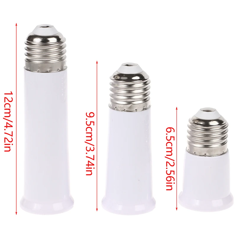 1PC 65mm 95mm 120mm E27 To E27 Extender Lamp Holder Base Bulb Extend Extension Socket Adapter LED Light Adapter Converter