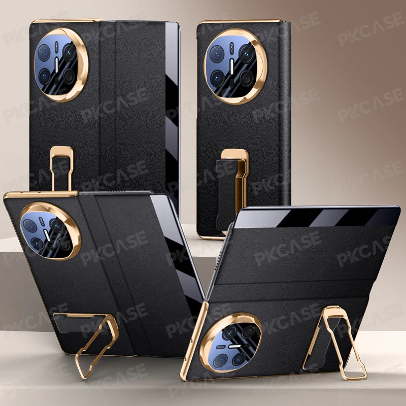 PKCASE Rotate Wristband Bracket Leather Case For Huawei Mate X5 Shockproof Lens Screen Protective Cover For Huawei Mate X6 view 2