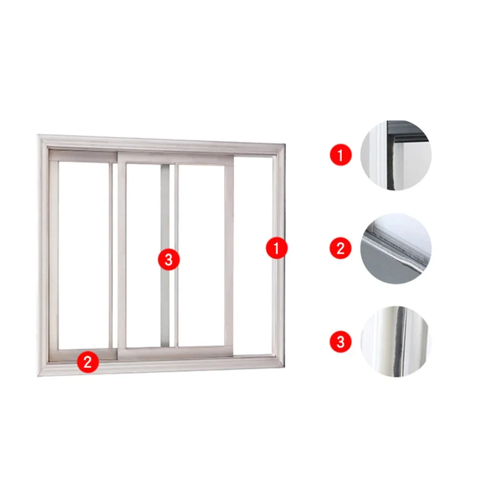 Striscia di tenuta per spazzole Striscia di tenuta per porte e finestre Striscia di tenuta per palangari per isolamento acustico della pellicola di tenuta domestica