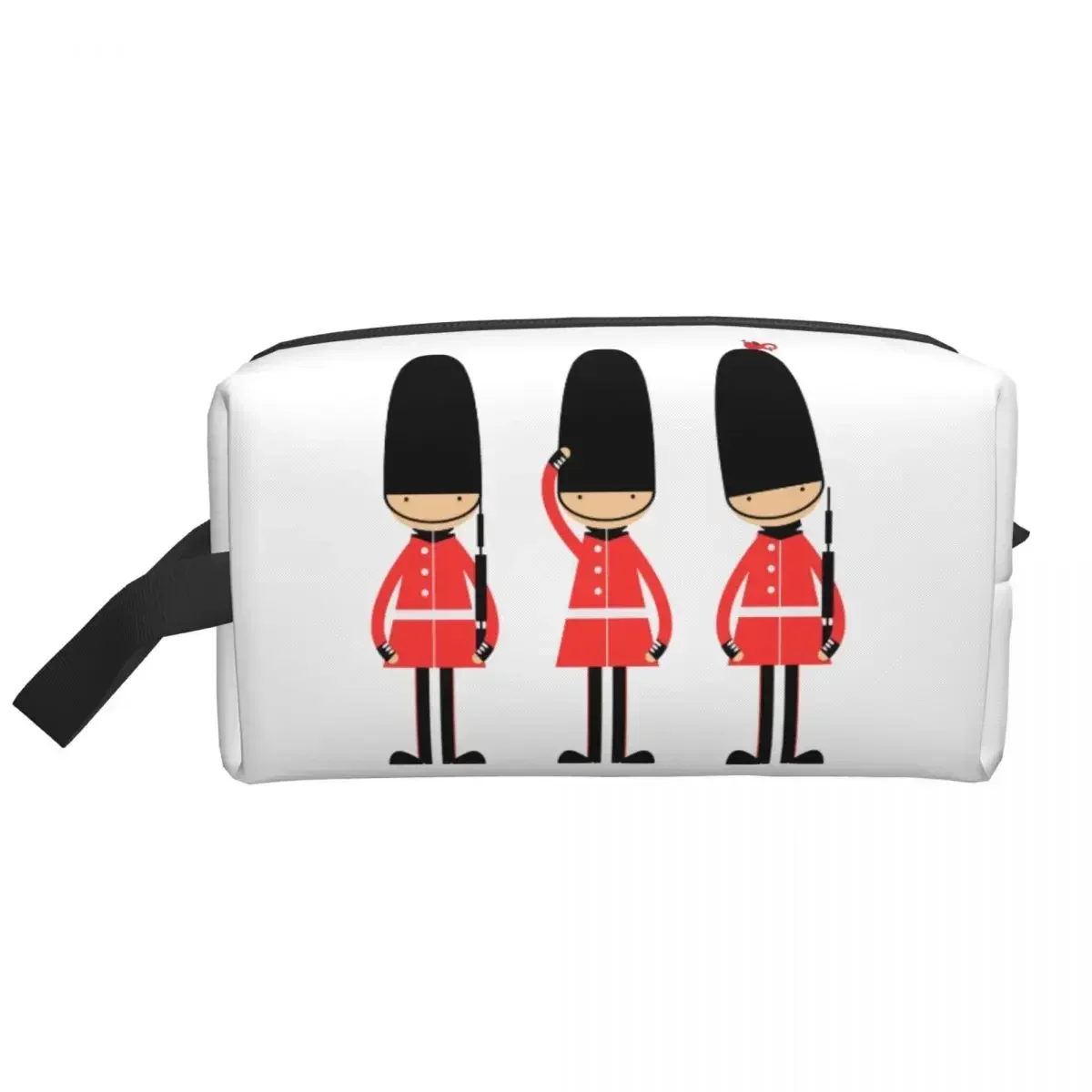 Custom Cartoon British Soldiers Travel Cosmetic Bag for Women UK London Toiletry Makeup Organizer Lady Beauty Storage Dopp Kit