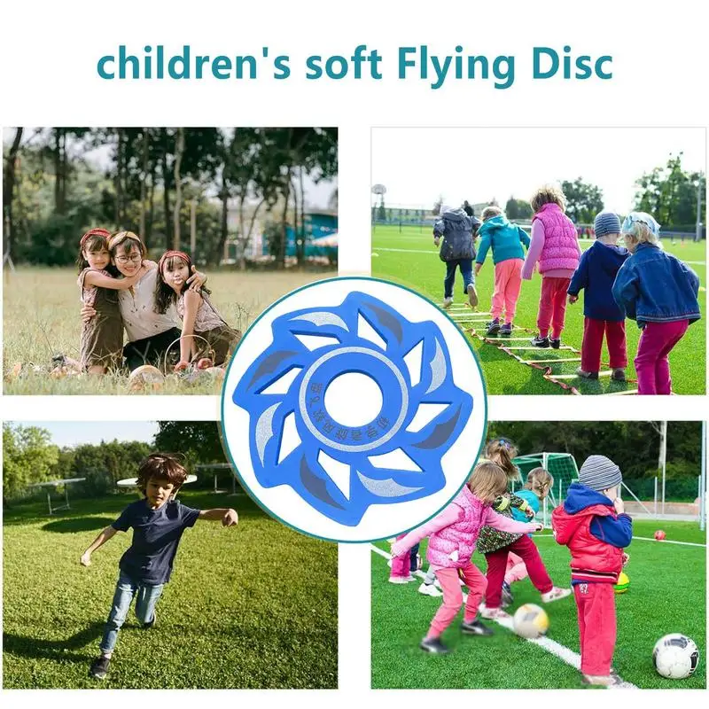 Disc Launching Toy Water-Absorbent Flying Disc Soft Edge EVA Flying Spinner Toy Parent-Child Interaction Summer Water Toy