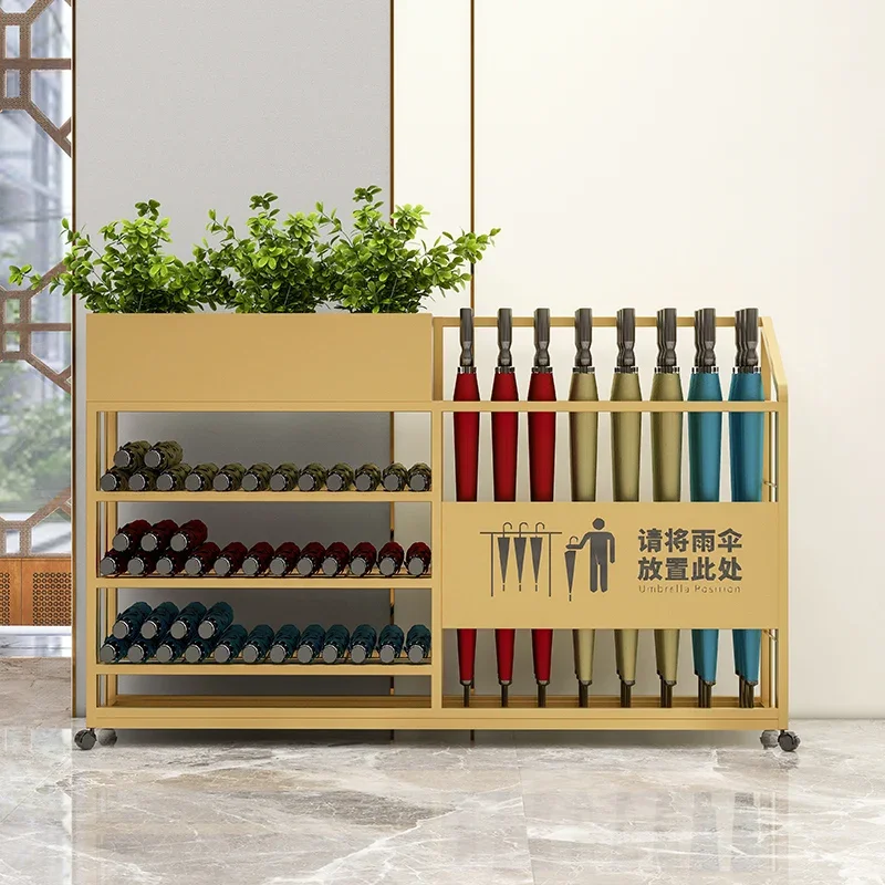 Umbrella rack storage at the entrance of the company Umbrella hotel lobby commercial large-capacity storage