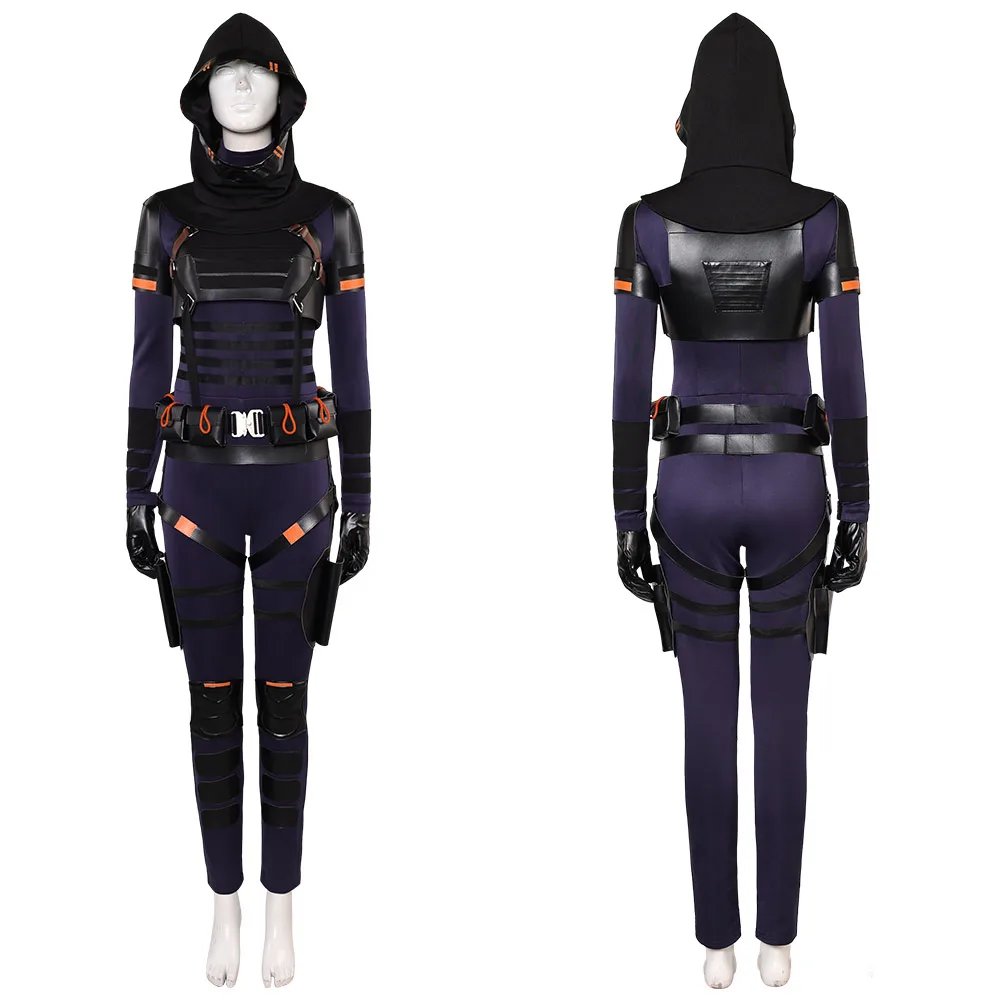 Taskmaster Cosplay Bouten van Thunder Kostuum Vermomming voor Vrouwen Jumpsuit Capuchon Fantasy Rollenspel Outfits Halloween Carnaval Pak