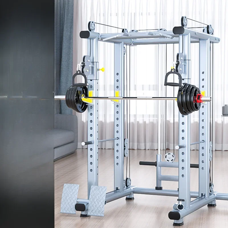 Household fitness equipment multi-functional integrated free full frame horizontal push squat rack