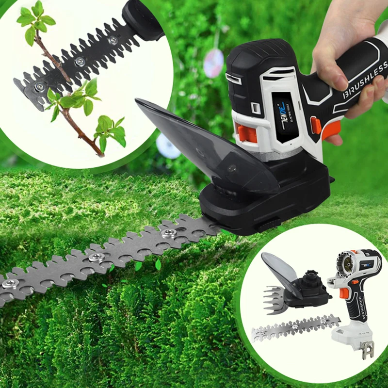 NEWONE 18V/20V MAX Cordless Grass Shear + Shrubber Handheld Trimmer, (w/ 2ABattery + Charger Included)